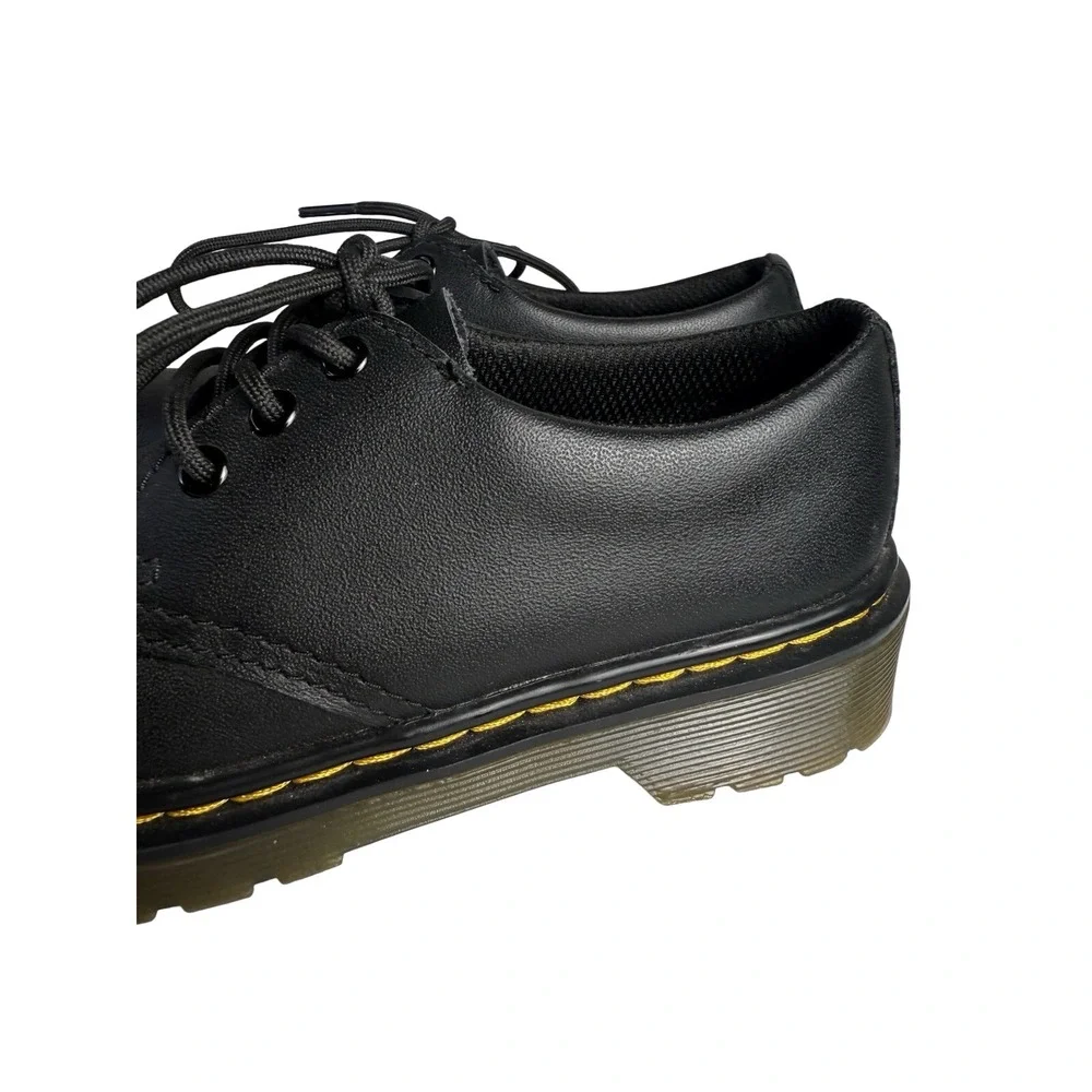 Dr. Doc Martens Kids Junior Boys Black‎ Leather Oxford Lace Up Shoes Size 13